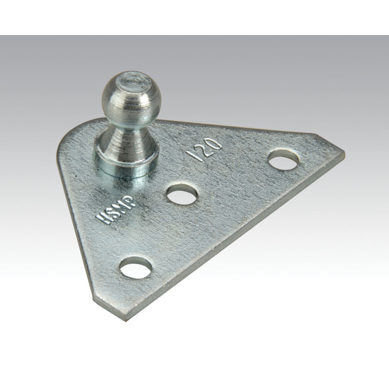 10mm Flat Ball Bracket, Zinc Plated Steel