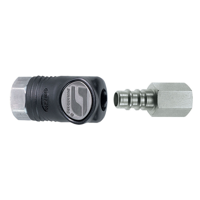 1/4"  Female Composite-Style Coupler with 1/4" Female Plug Assembly