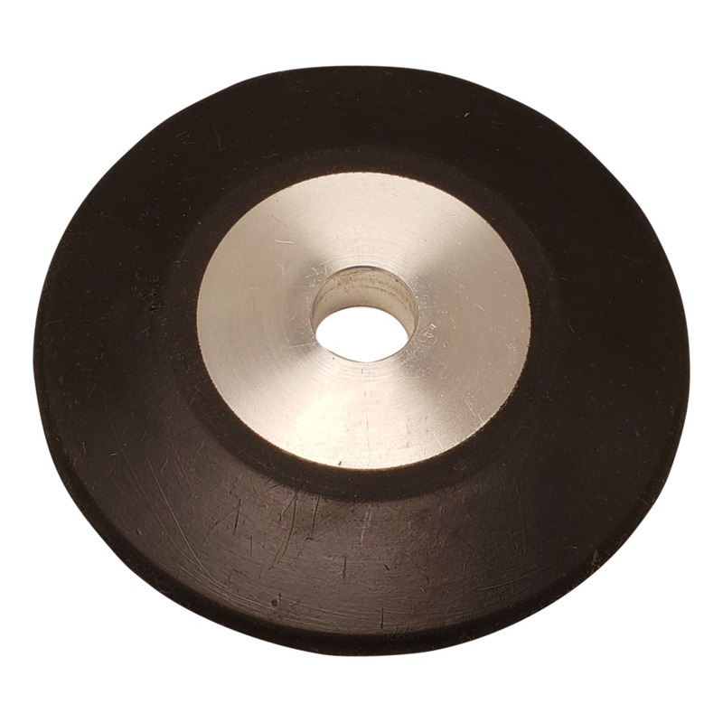 Contact Wheel, 4" Dia. x 1/2" W x 5/8" I.D., 70 Duro Rubber Radiused