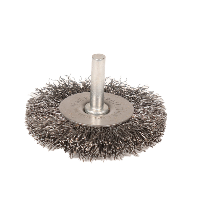 Crimped Wire Radial Wheel Brush 2-1/2" (64 mm) Dia. x .0188 x 9/16" Steel