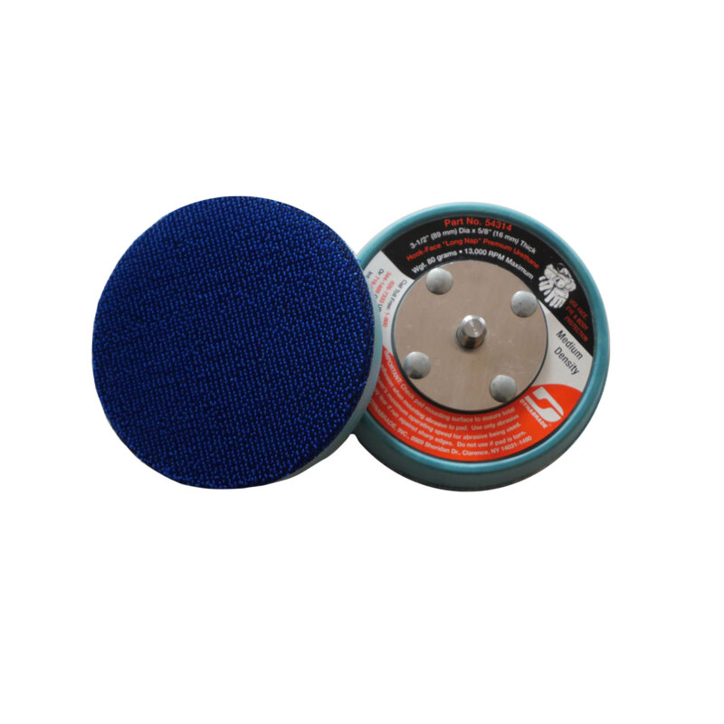 3-1/2" (89 mm) Dia. Non-Vacuum Disc Pad, Hook-Face, Long Nap