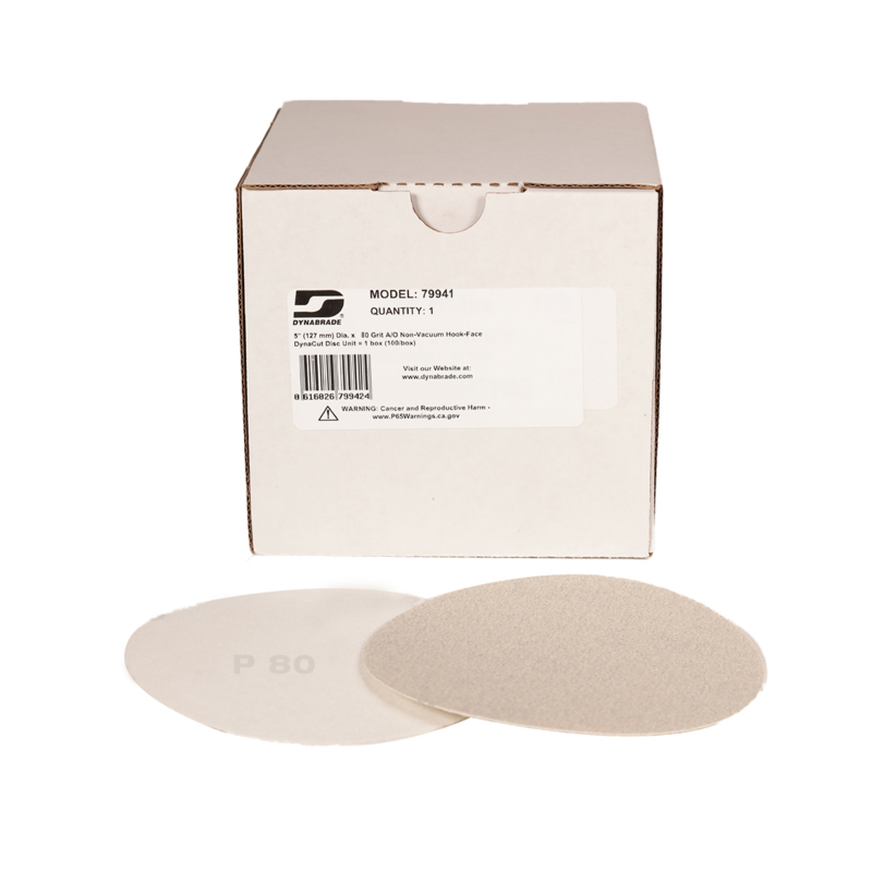 5" (127 mm) Dia. x 80 Grit A/O Non-Vacuum Hook-Face DynaCut Disc